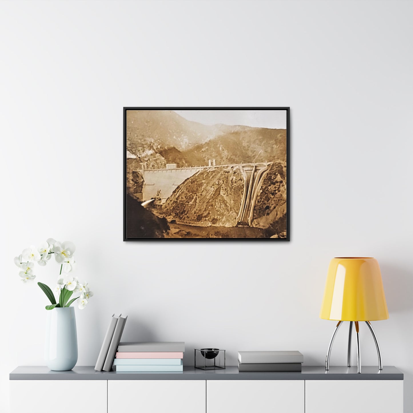 Back View Morris Dam Spillway Gallery Canvas Wraps, Horizontal Frame