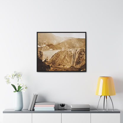 Back View Morris Dam Spillway Gallery Canvas Wraps Horizontal Frame 30″ x 24″ Black 1.25"