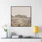 West Gallery Canvas Wraps Square Frame 36″ x 36″ Premium Gallery Wraps (1.25″) Walnut