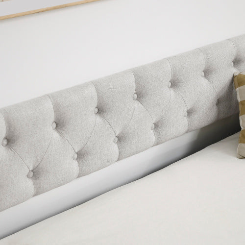 The Double Sofa Bed Has A Double Roller Upholstered Tufted Sofa Bed - - sofa bed