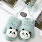 Cute Cartoon Baby Winter Mittens - Green Free Size - mittens