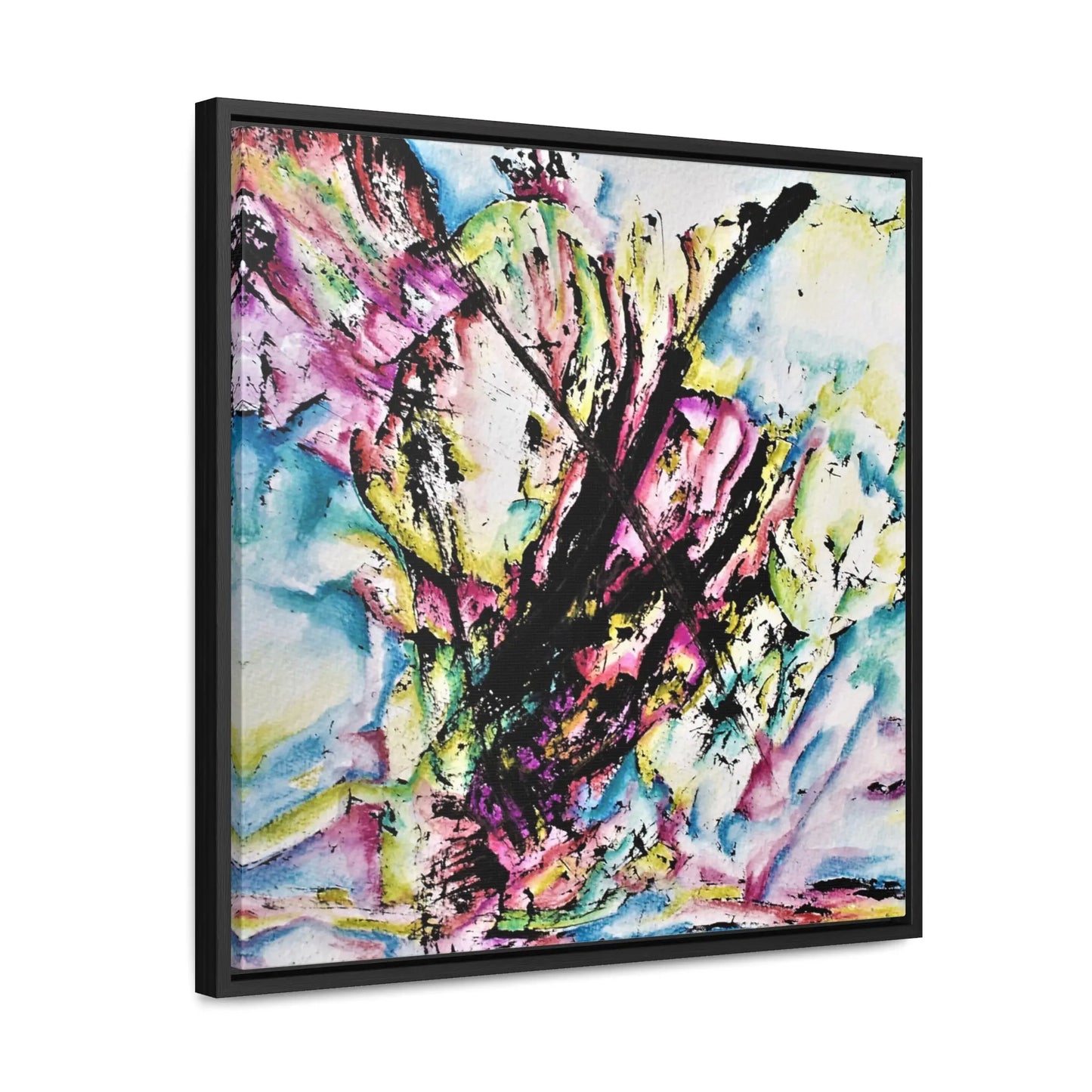 Kitty In Space Gallery Canvas Wraps, Square Frame