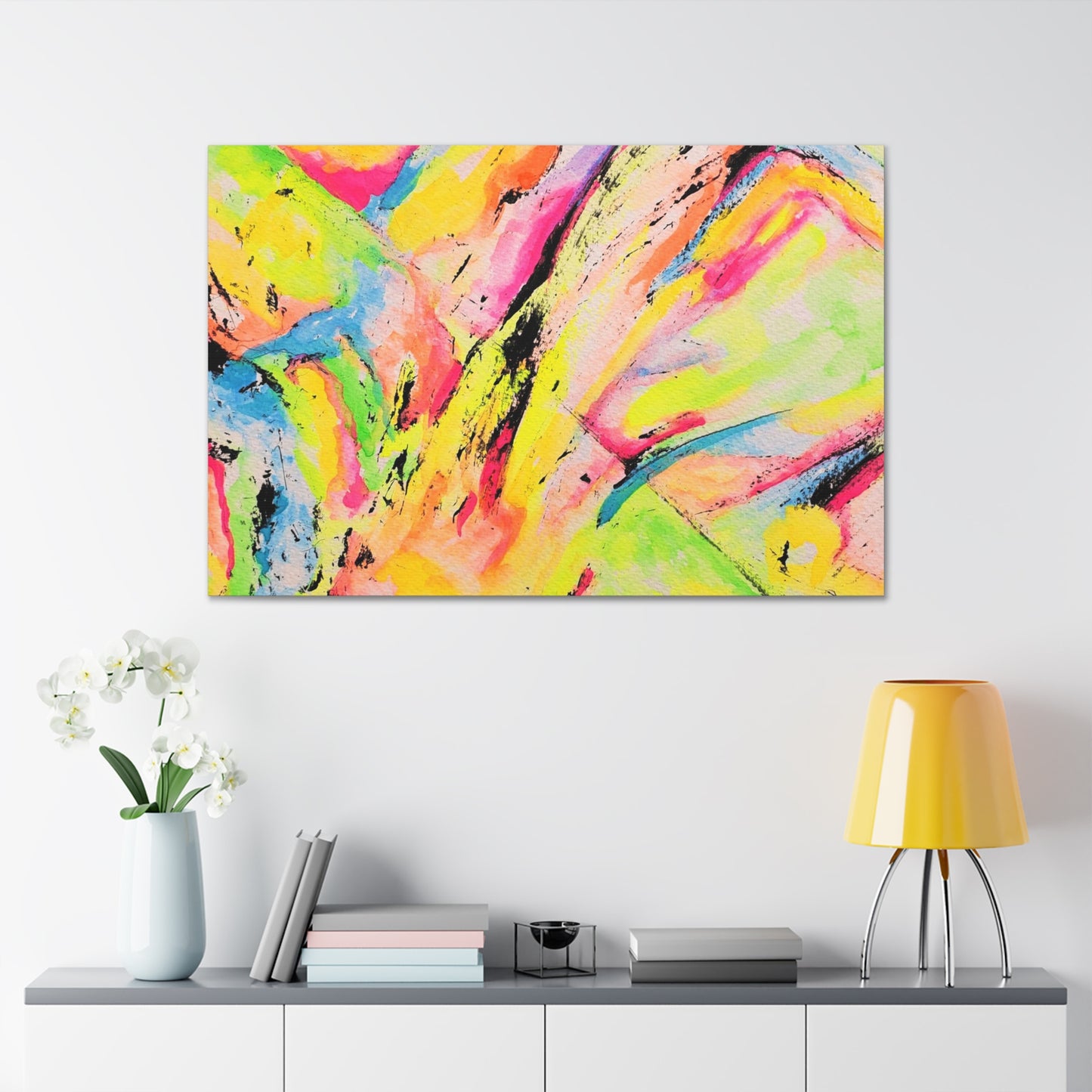 Neon Fire Canvas Gallery Wraps