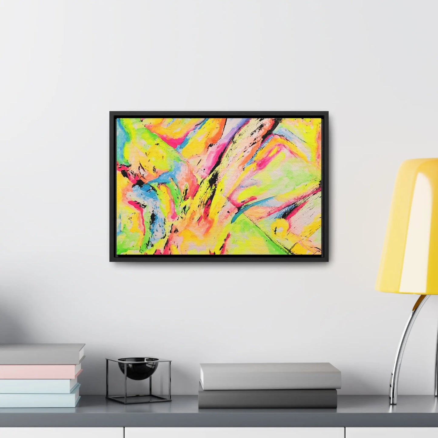 Neon Fire Gallery Canvas Wraps, Horizontal Frame