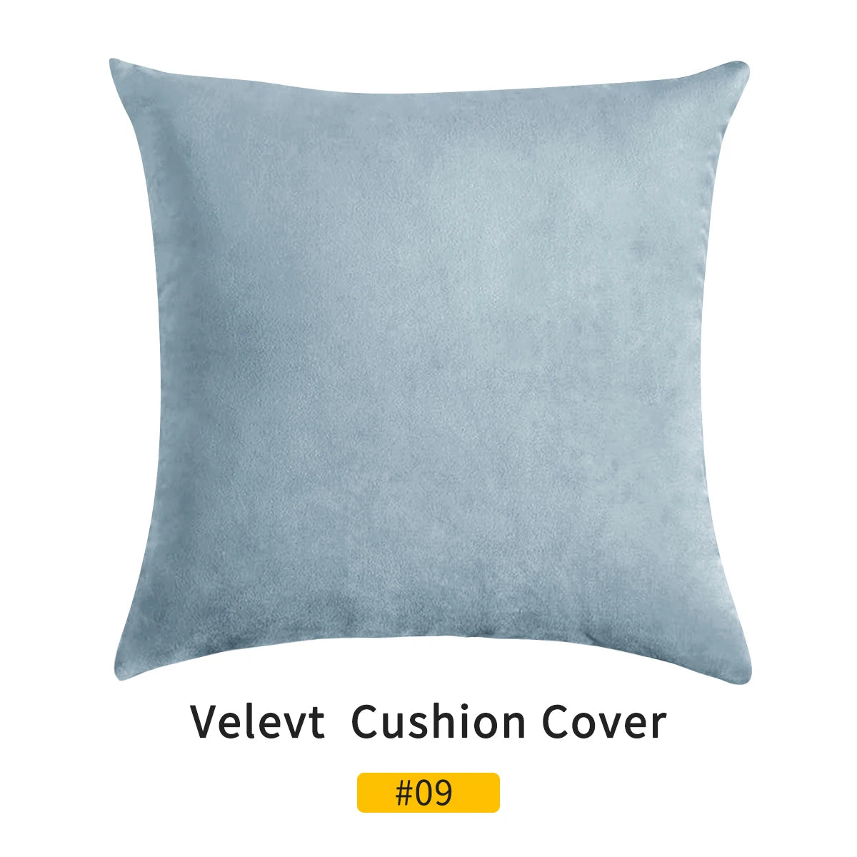 Velvet Fabric Pillow Case Cushion Covers Solid Color Plush Square Pillow Case