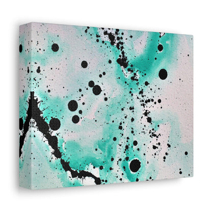 Teal Burst Stretched Canvas