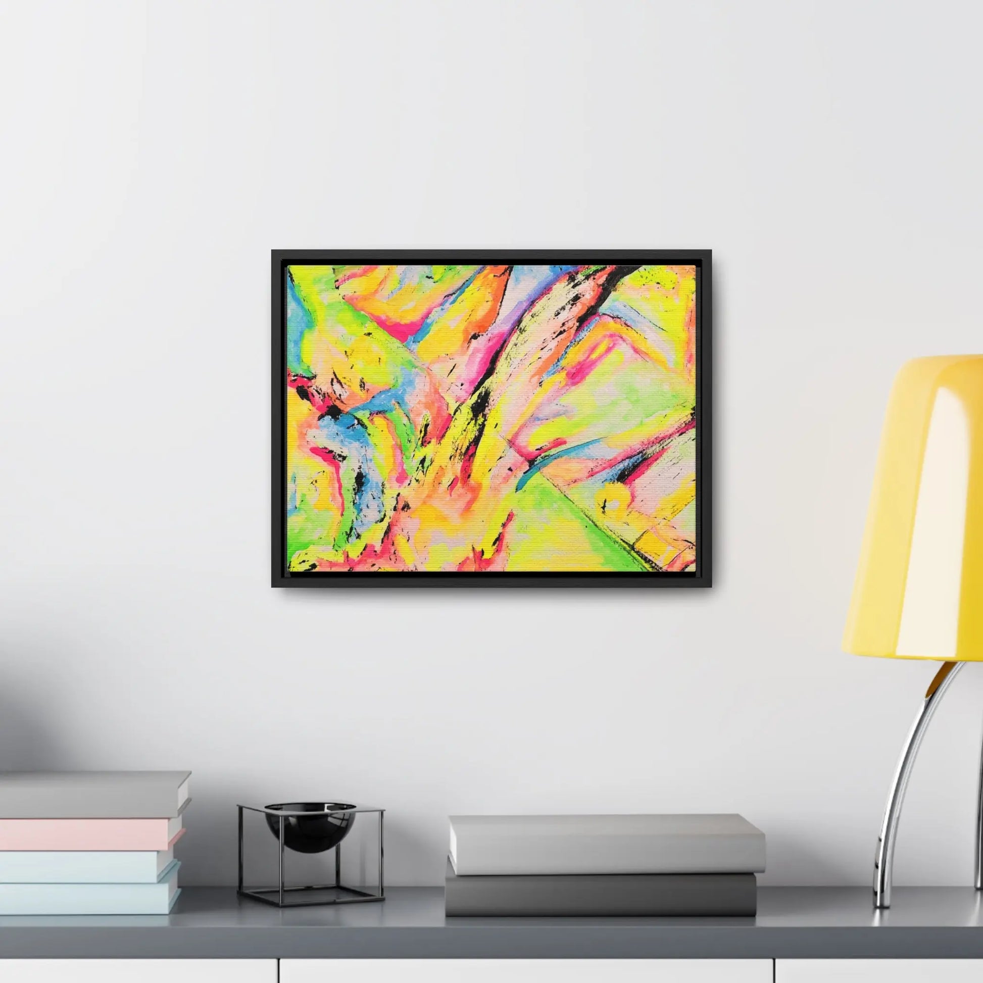 Neon Fire Gallery Canvas Wraps, Horizontal Frame