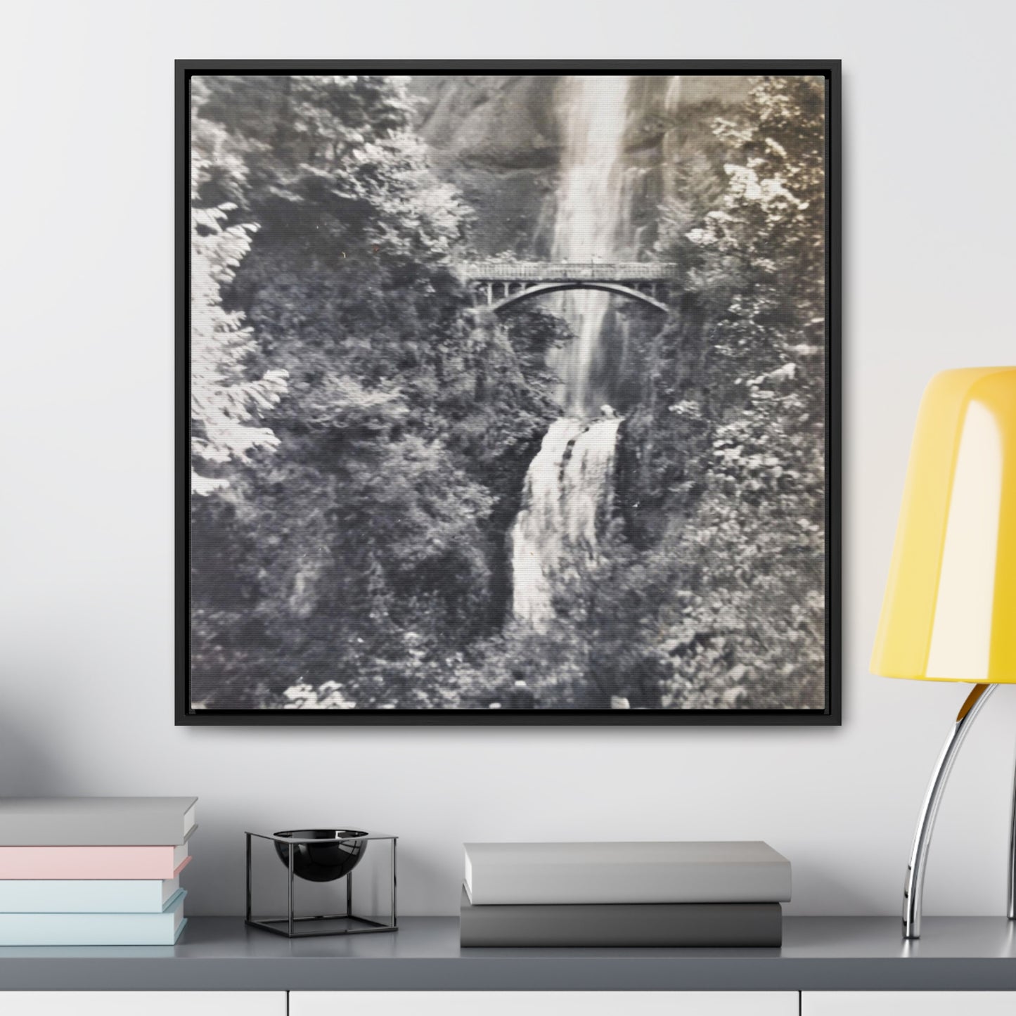 Multnomah Falls Oregon Gallery Canvas Wraps, Square Frame