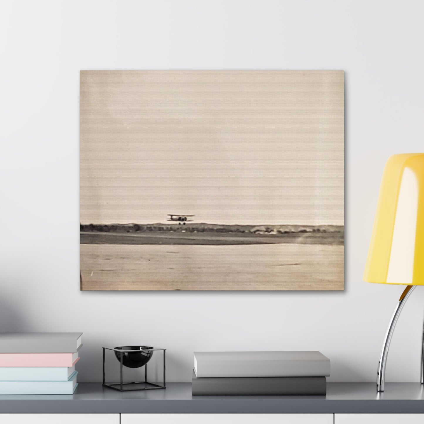 Plane Landing Omaha Airport 1939 Canvas Gallery Wraps