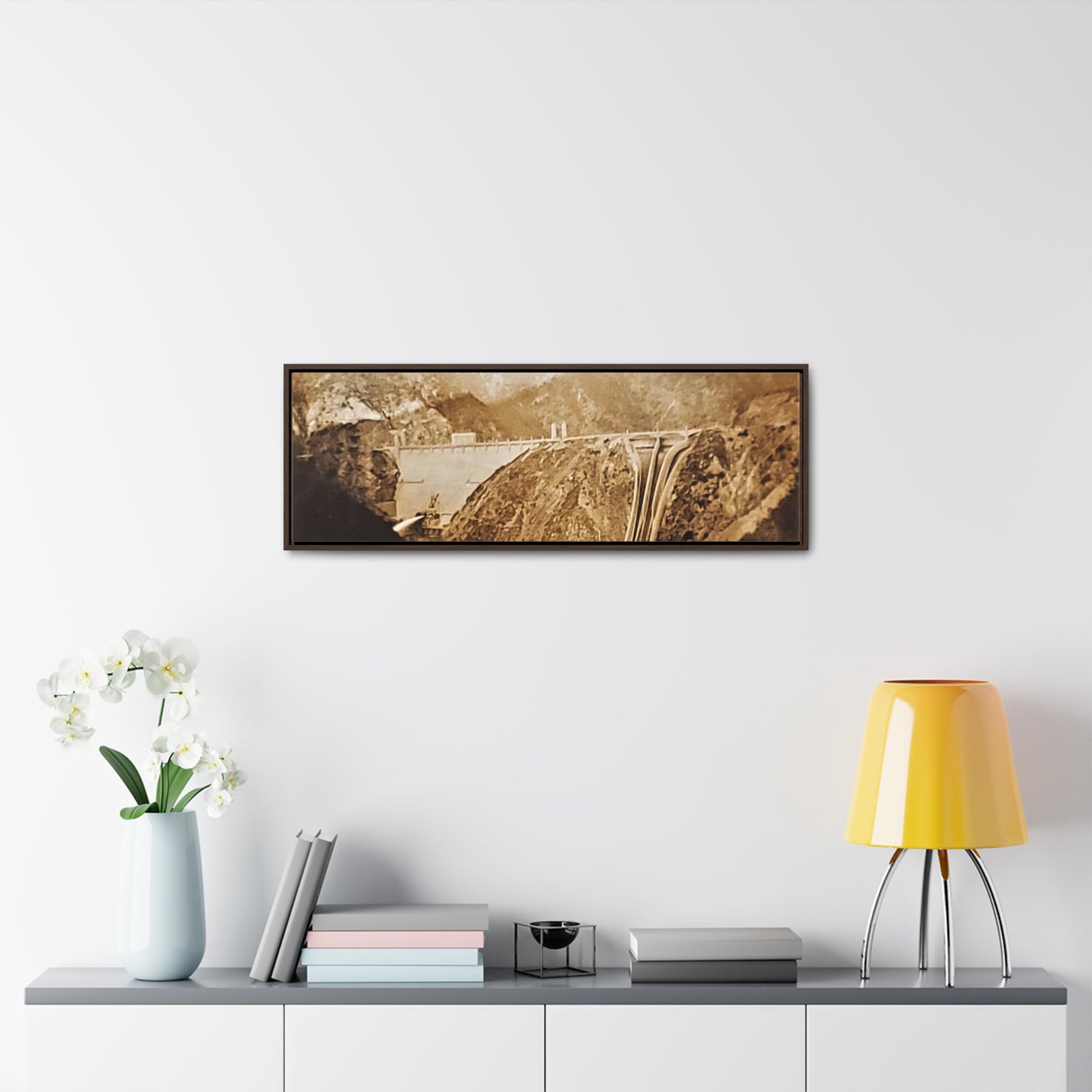 Back View Morris Dam Spillway Gallery Canvas Wraps, Horizontal Frame