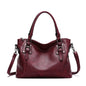 Retro Womens Shoulder Bag - Large Capacity - Purple Red 250mm x 350mm x 130mm - handbag
