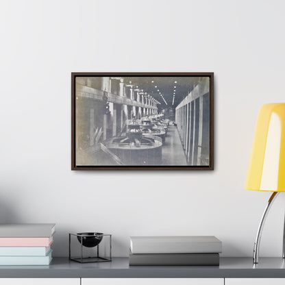 Boulder Dam Powerhouse Gallery Canvas Wraps Horizontal Frame 18″ x 12″ Walnut 1.25"