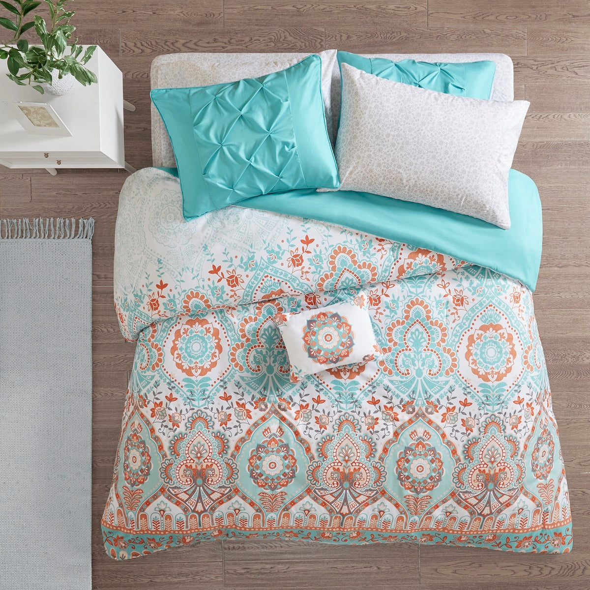 Twin XL Boho Comforter Set with Bed Sheets- HouseOfZazla- {{Product type}}