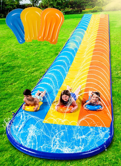 Sloosh 22.5ft Triple Water Slide - - water slide