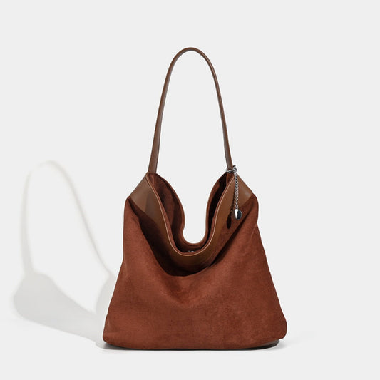 Design suede bucket bag, suede hobo bag for women, vintage minimalist tote hobo bag for women - -