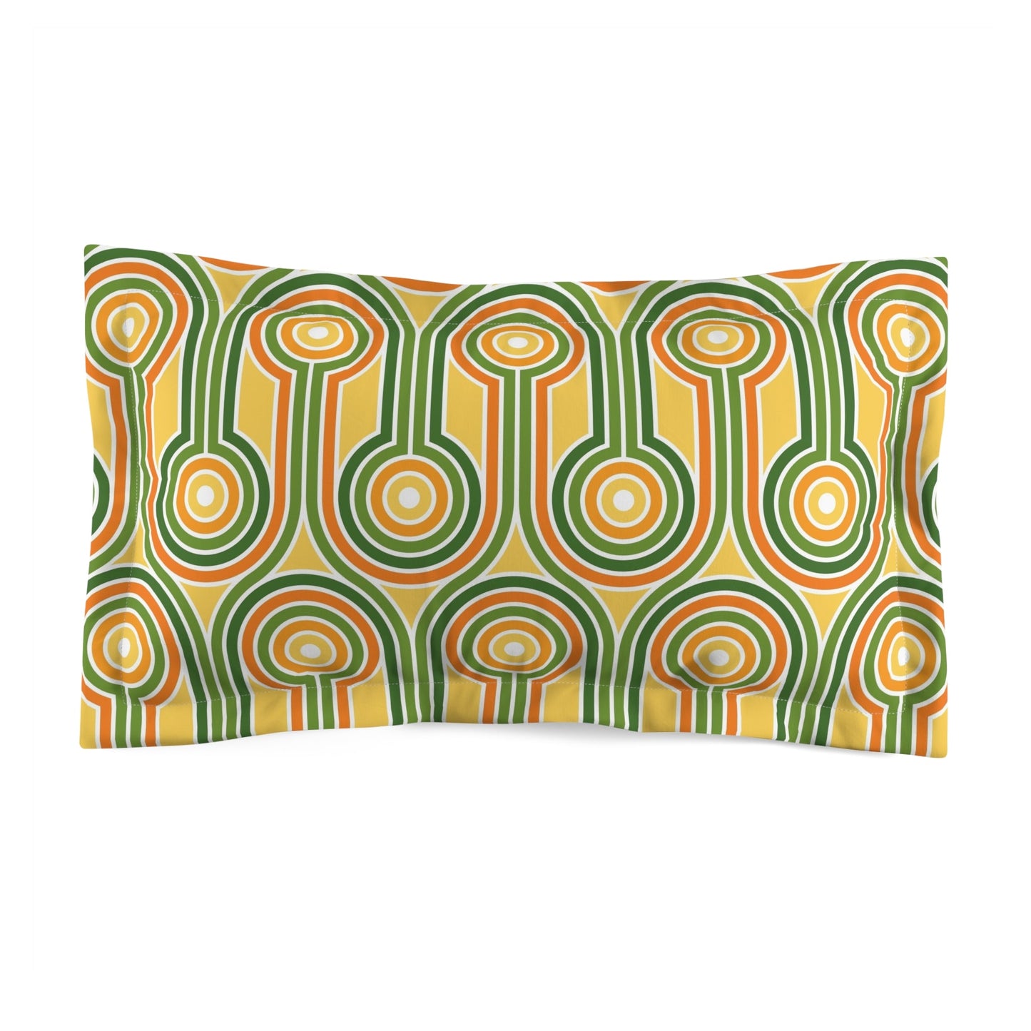 Vibrant Retro Microfiber Pillow Sham - Kia Day Design