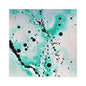 Teal Burst Silk Posters 24″ x 24″ Semi Glossy