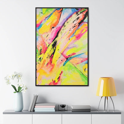 Neon Fire Gallery Canvas Wraps, Vertical Frame