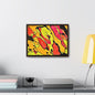 80s Rapture Gallery Canvas Wraps, Horizontal Frame 16″ x 12″ orange black yellow 1.25"