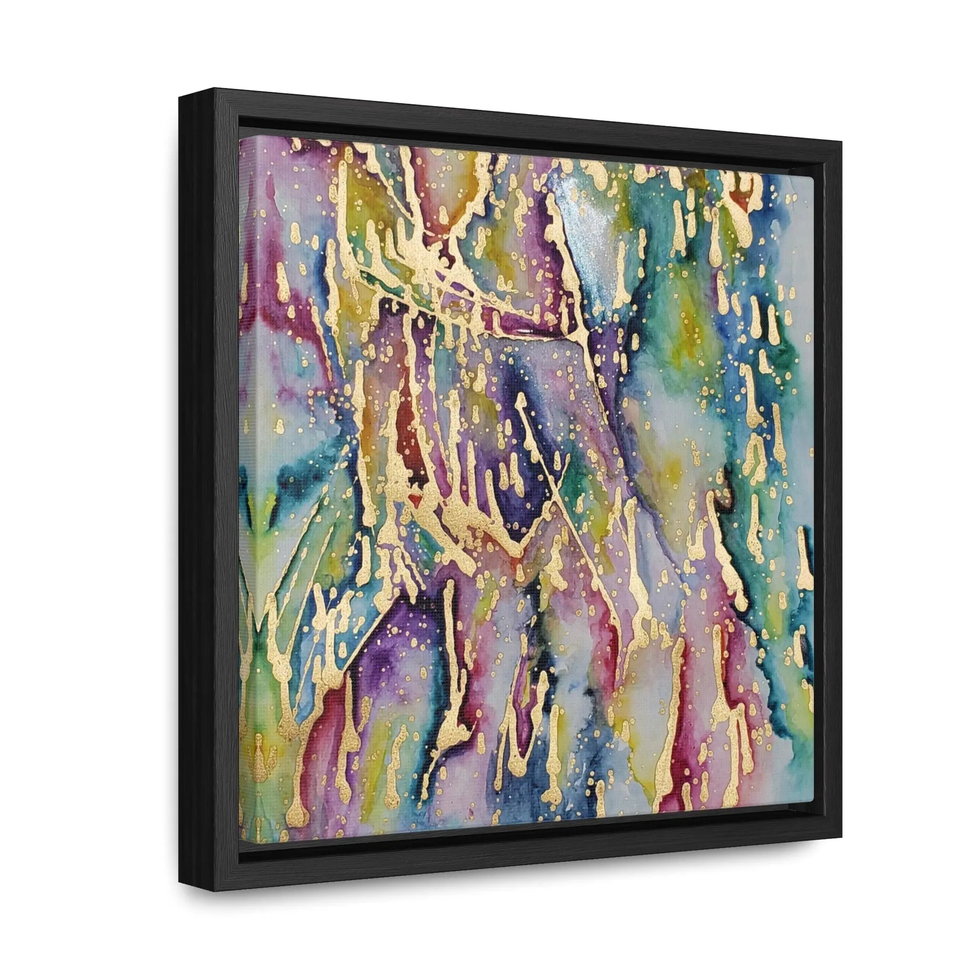 Purple Rain Gallery Canvas Wraps, Square Frame