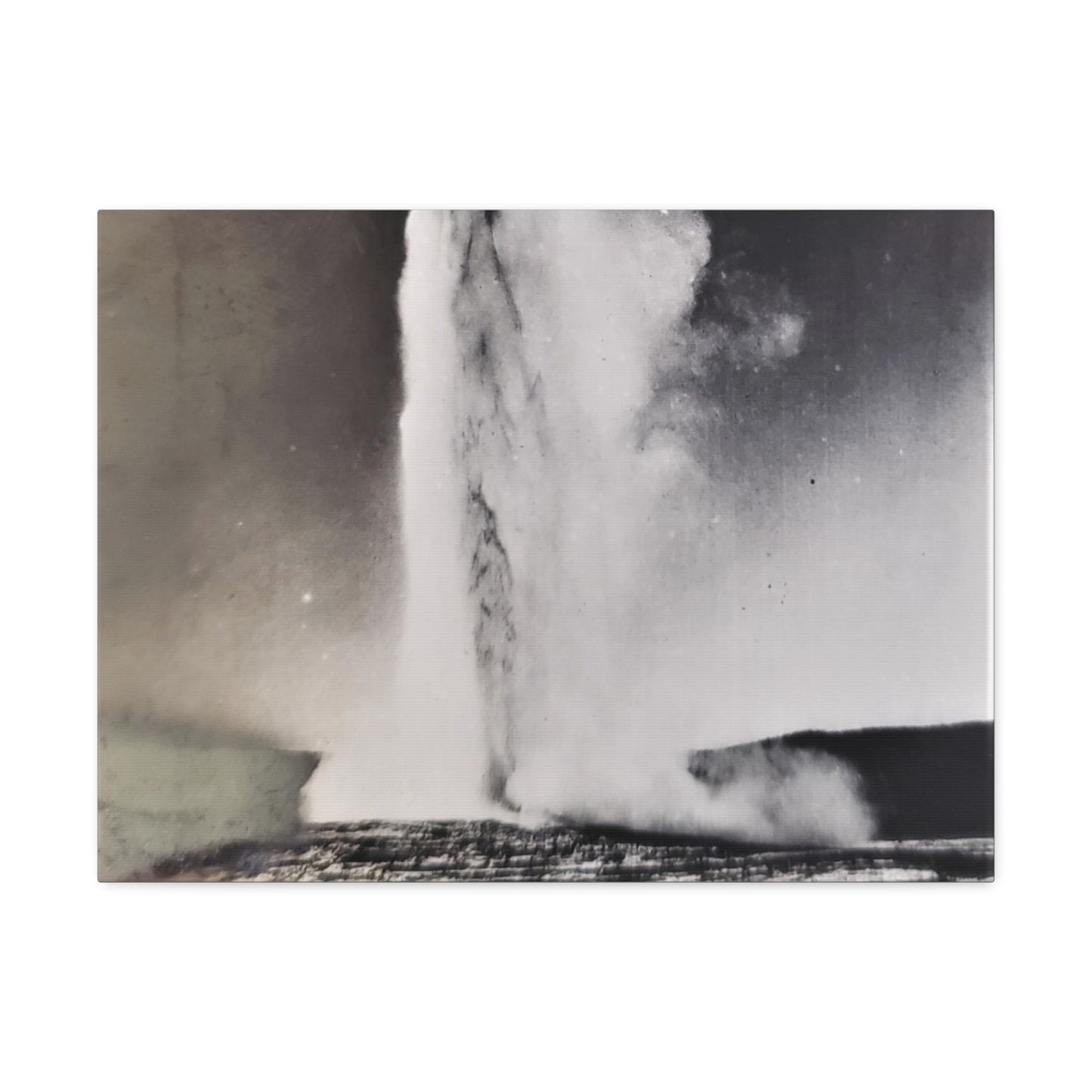 Old Faithful Geyser Yellowstone Stretched Canvas