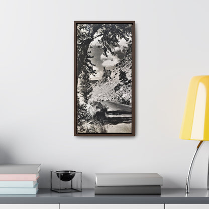Eagles Nest Rock Yellowstone Gallery Canvas Wraps Vertical Frame 10″ x 20″ 1.25" Walnut