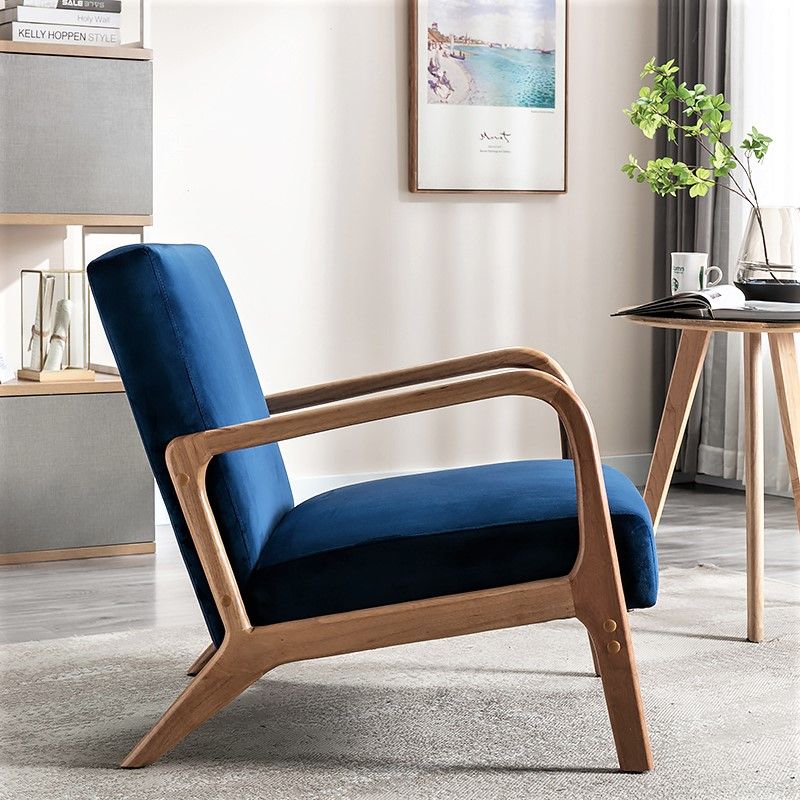 Classic Mid-Century Modern Accent Chairs, Open Framed Armchair With Cushioning- Unique Piece Furniture- {{Product type}}
