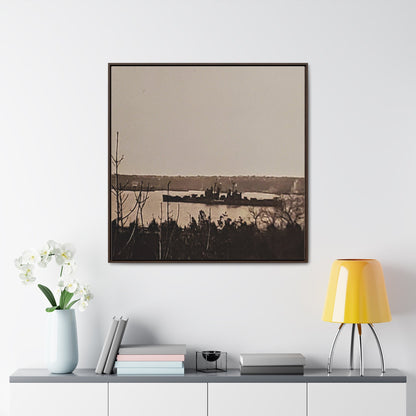 Navy Day New York October 27th 1945 Gallery Canvas Wraps Square Frame 36″ x 36″ 1.25" Walnut