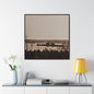 Navy Day New York October 27th 1945 Gallery Canvas Wraps Square Frame 36″ x 36″ 1.25" Walnut