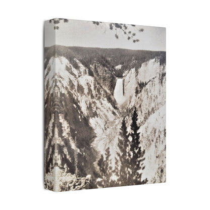 Artists Point Yellowstone Satin Canvas Stretched