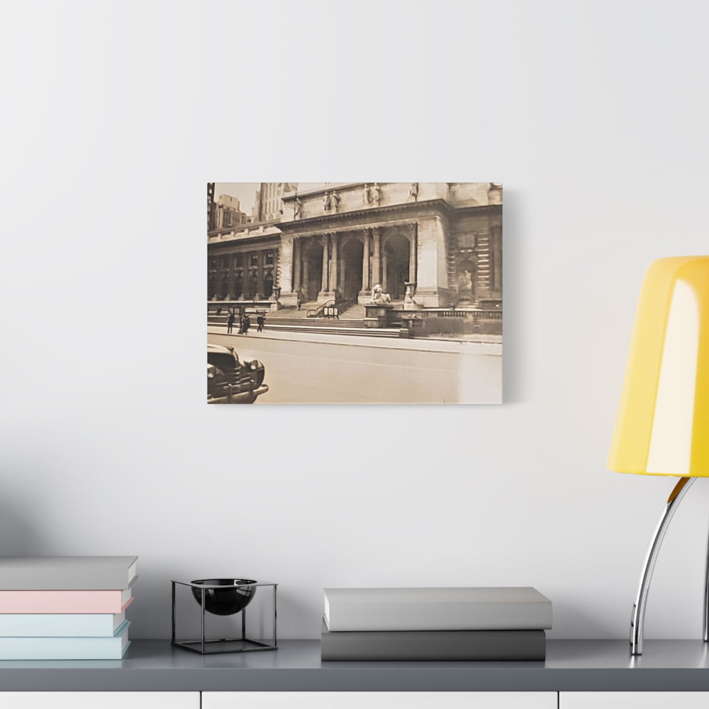 New York Public Library Satin Canvas, Stretched