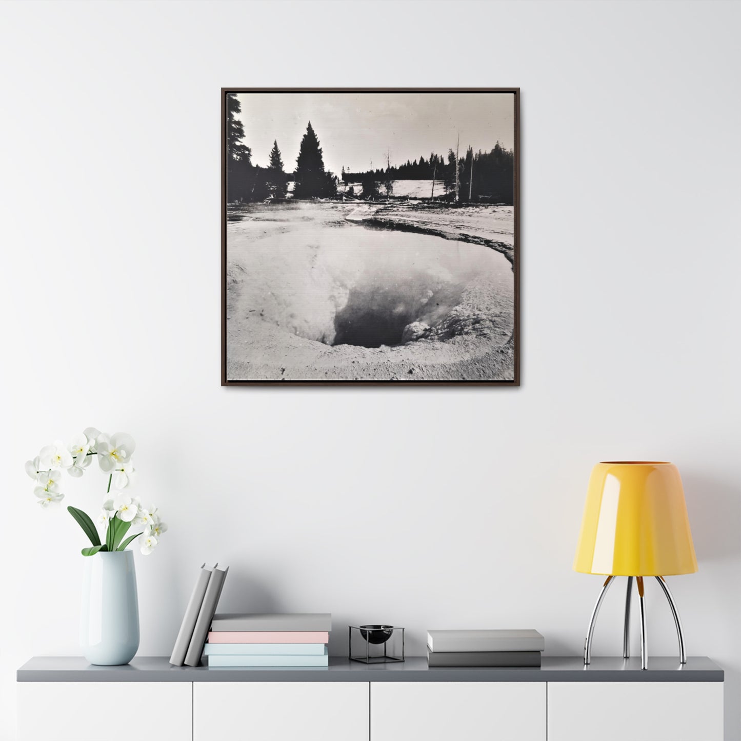 Morning Glory Pool Yellowstone Gallery Canvas Wraps, Square Frame