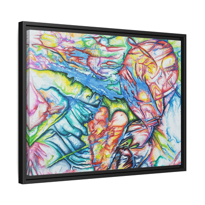 Multi-Color Abstract Framed Canvas Art Print - Kia Day Design