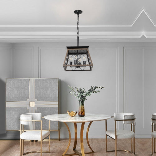 Farmhouse Chandelier 4 Lights Vintage Antique Ceiling Light - - light