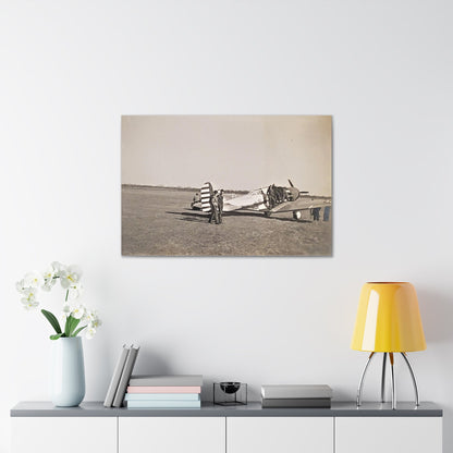 Army Pursuit Plane Ames Airport 1939 Canvas Gallery Wraps 36" x 24" 1.25"