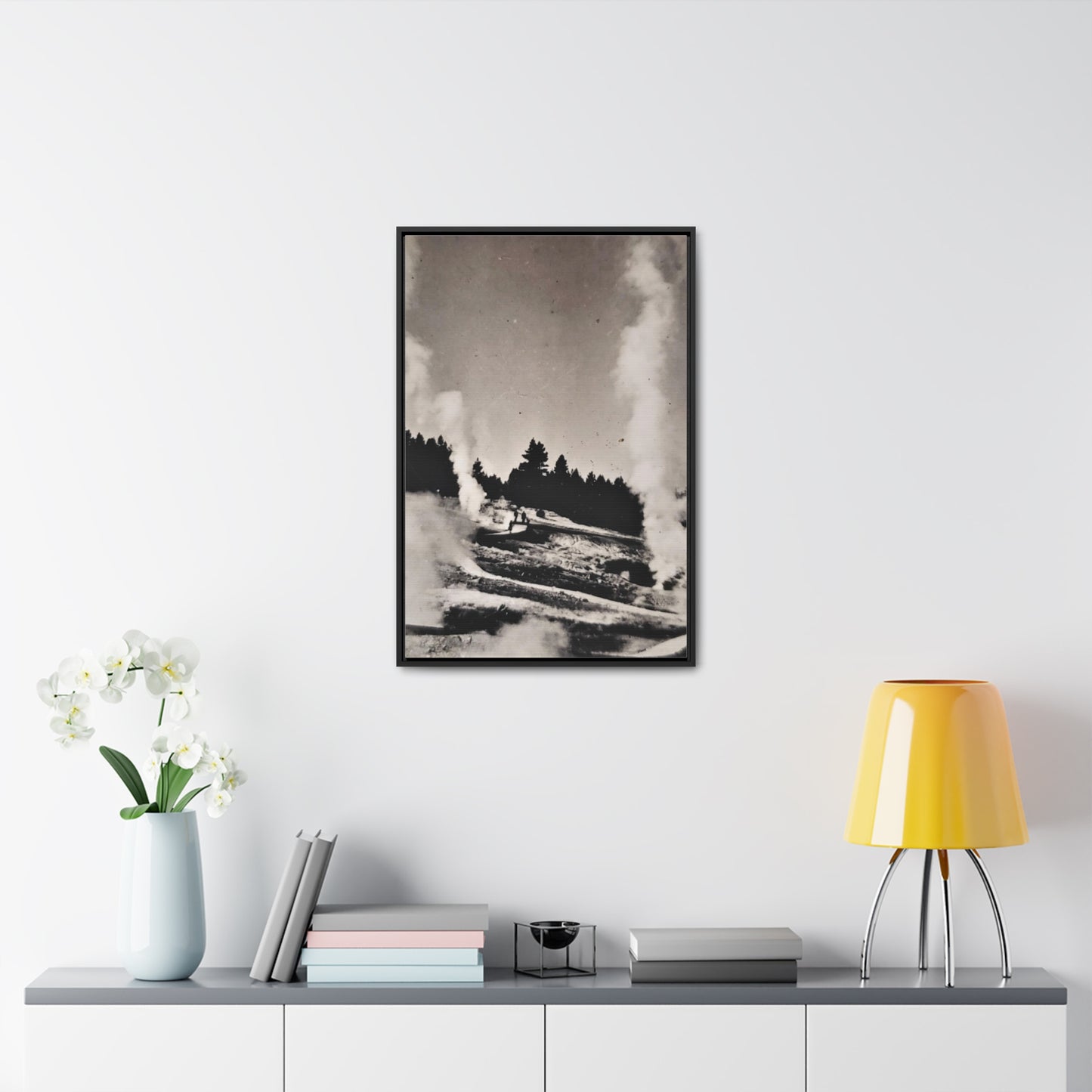 Norris Geyser Yellowstone Gallery Canvas Wraps, Vertical Frame