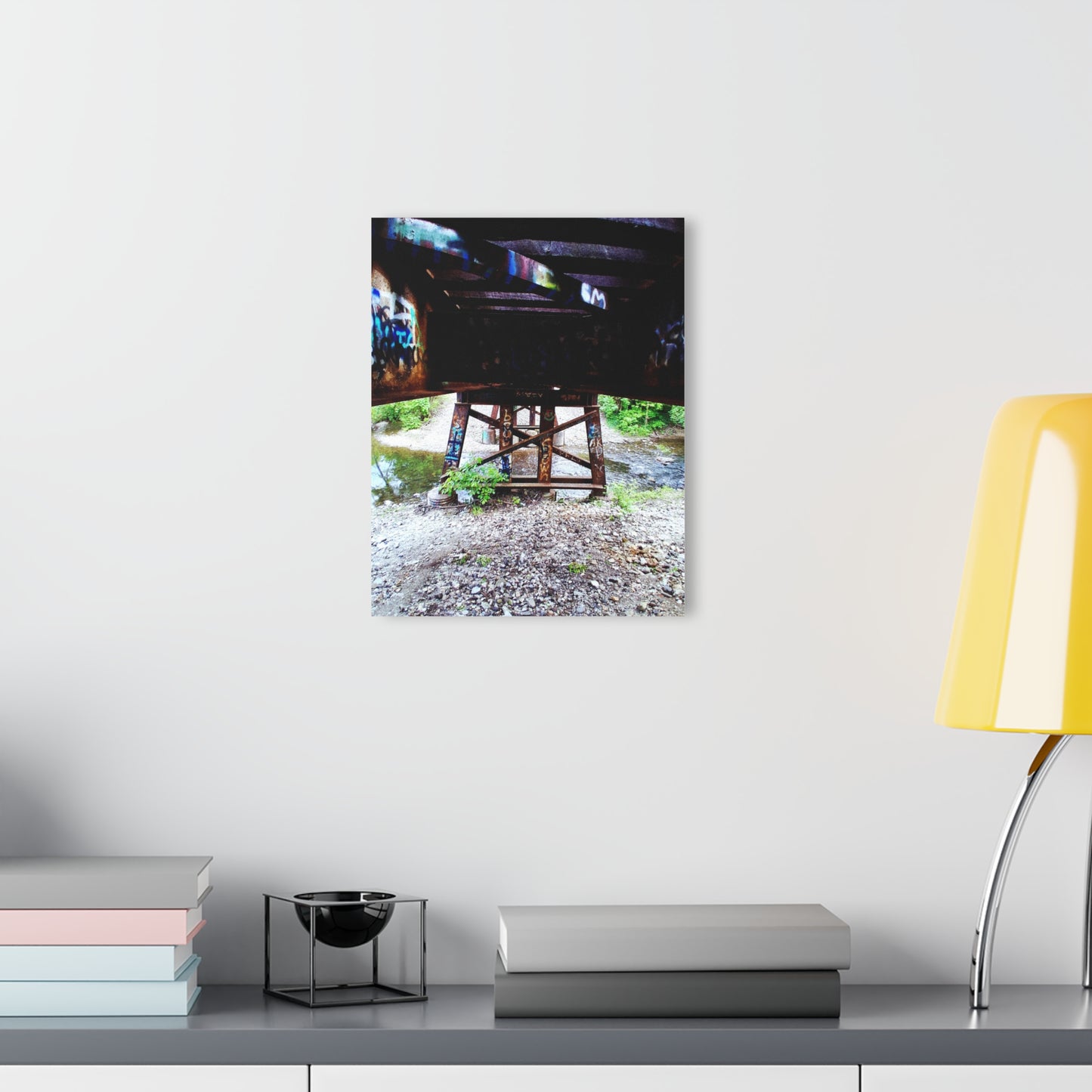 Urban Bridge Acrylic Print French Cleat Hanging - - Home Decor