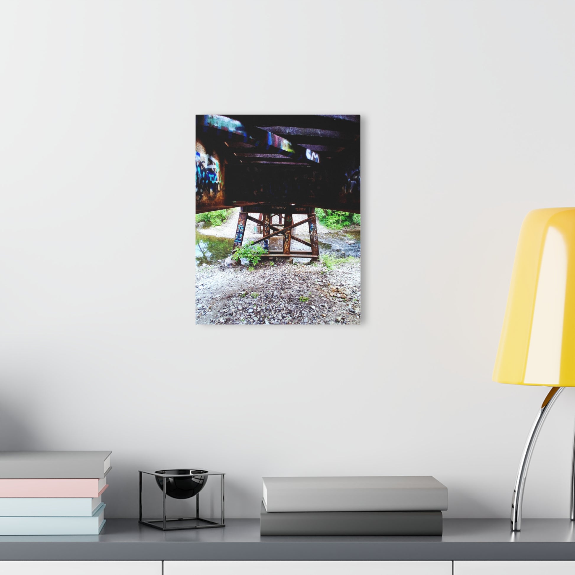 Urban Bridge Acrylic Print French Cleat Hanging - - Home Decor