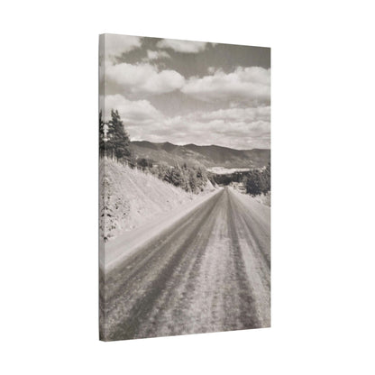 Western Road Satin Canvas Stretched