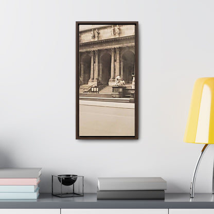 New York Public Library Gallery Canvas Wraps Vertical Frame 10″ x 20″ 1.25" Walnut