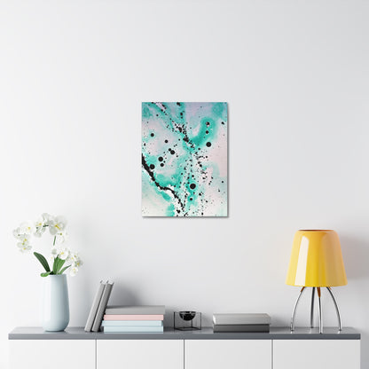 Teal Burst Stretched Canvas