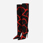 Print Pointed Stiletto Heel Boots