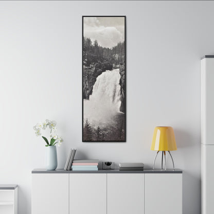 Upper Falls Yellowstone Gallery Canvas Wraps Vertical Frame 20″ x 60″ Premium Gallery Wraps (1.25″) Black