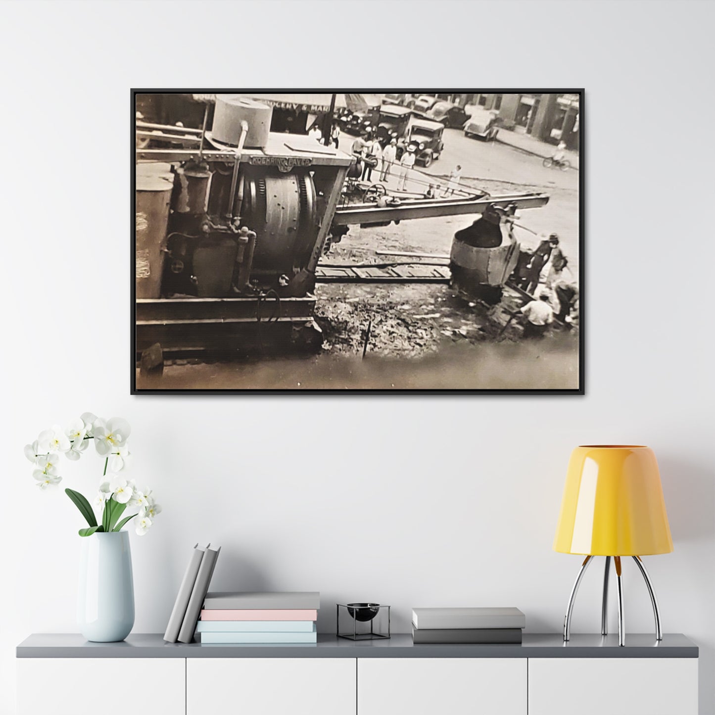 Concrete Worker Gallery Canvas Wraps, Horizontal Frame