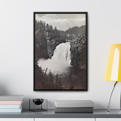 Upper Falls Yellowstone Gallery Canvas Wraps Vertical Frame 16″ x 24″ Premium Gallery Wraps (1.25″) Black