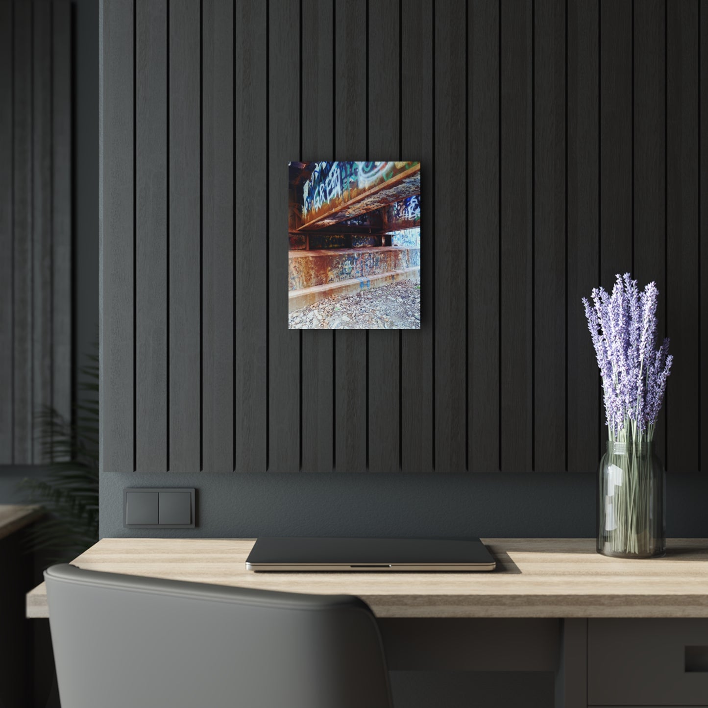 Acrylic Print — Urban Rust Graffiti Photograph French Cleat Hanging - 11″ x 14″ (Vertical) 0.25'' - Home Decor
