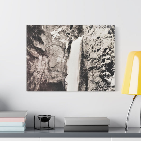Tower Falls Yellowstone Satin Canvas Stretched - 24″ x 18″ (Horizontal) 1.5" - Canvas