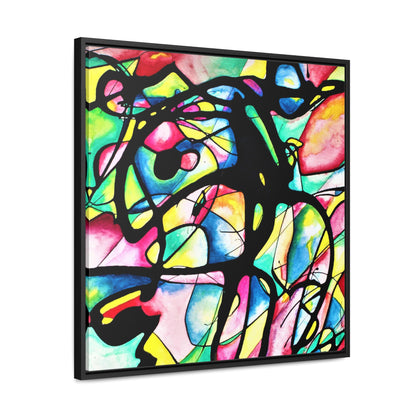 Peacock Gallery Canvas Wraps, Square Frame