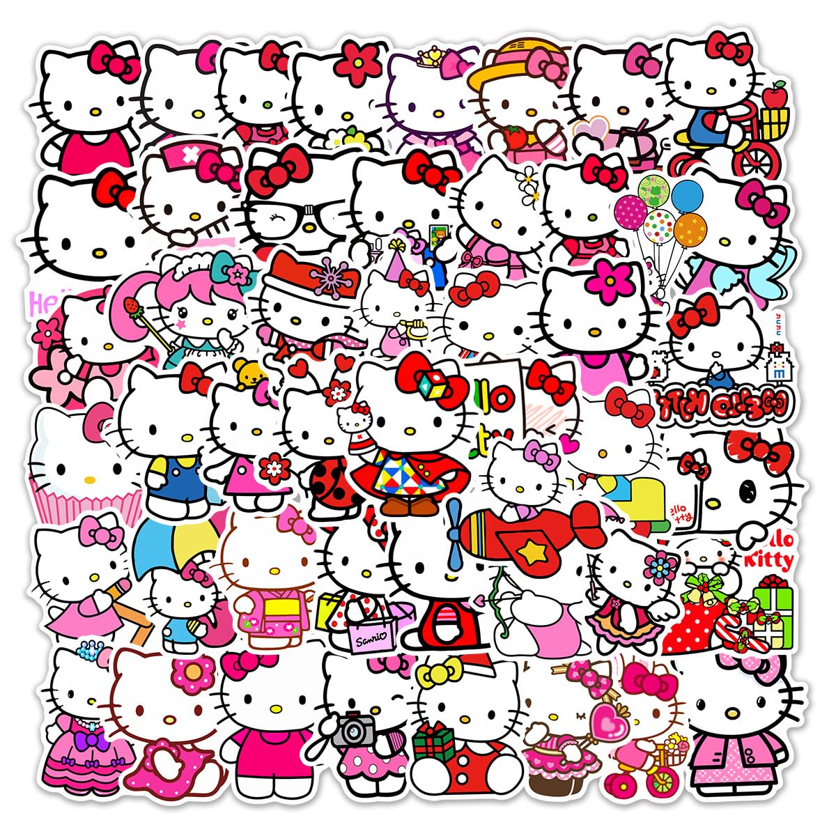 HelloKitty 50-Piece Anime Stickers - Waterproof Vinyl Set - - stickers