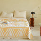 New Cotton Three-Layer Gauze Blanket for All Seasons - Hoh Xil-yellow 150 x200cm (about 0.85kg) - blanket